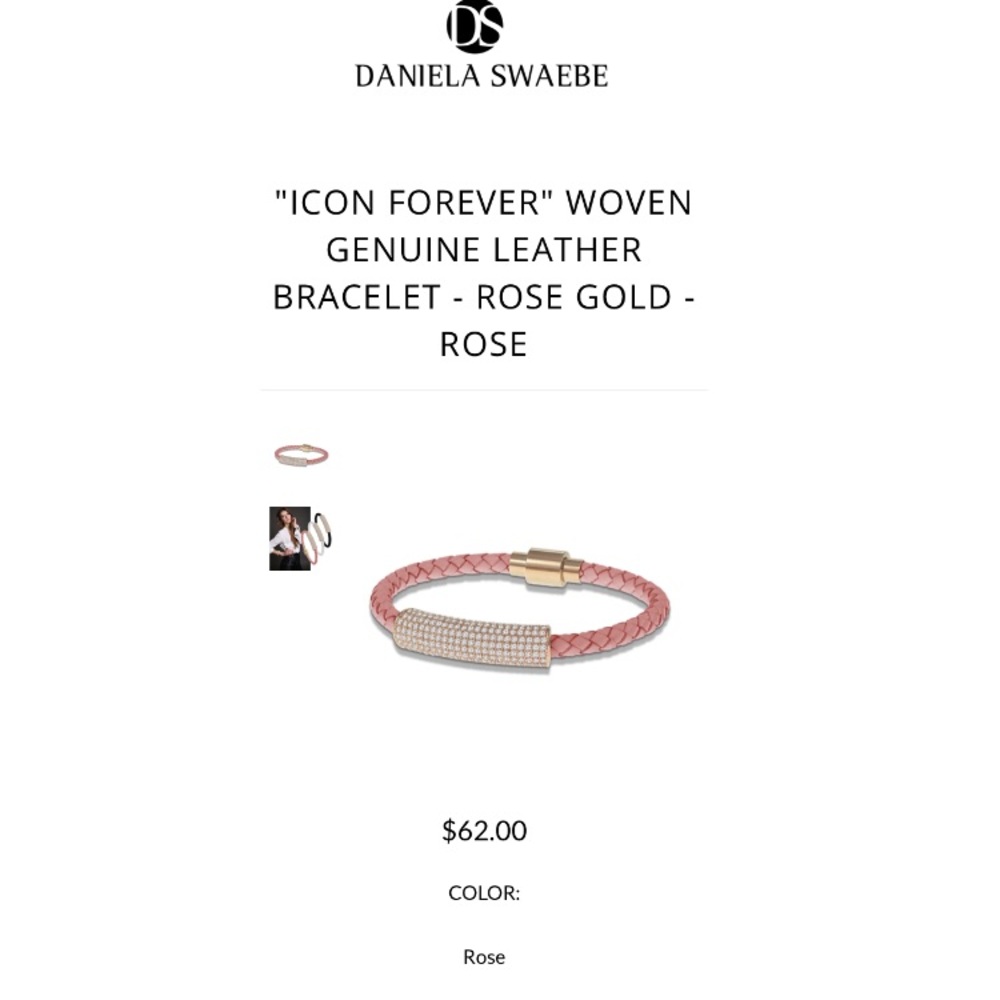 NEW Daniela Swaebe ICON WOVEN LEATHER BRACELET